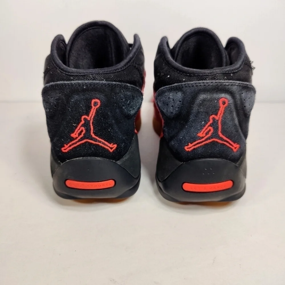 Jordan Zion 2 Red Black Suede Gum Basketball Sneaker Men's Shoe Size 8